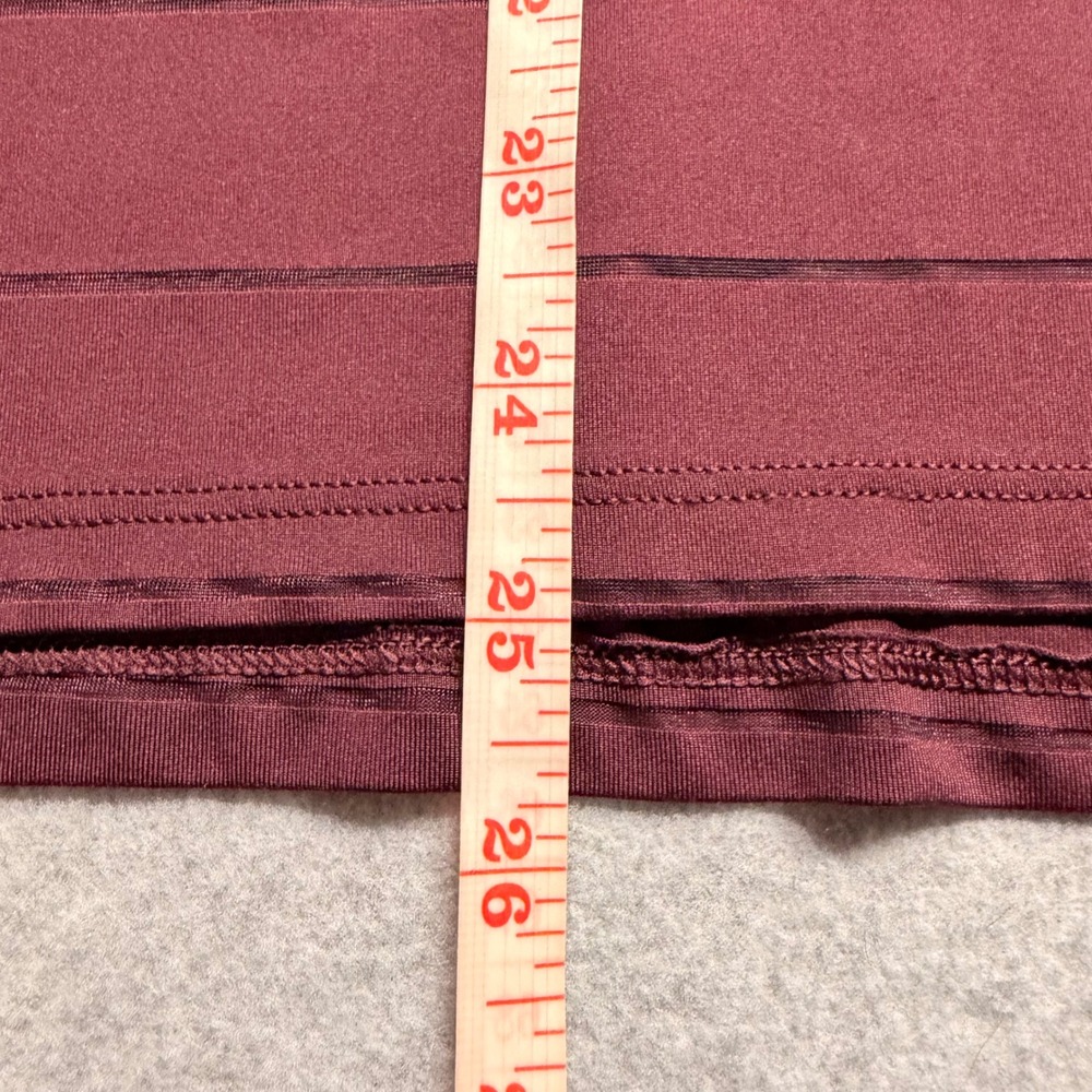 Athleta Burgundy Mesh Stripe Racerback Tank Top Medium Maroon Activewear - Picture 7 of 11